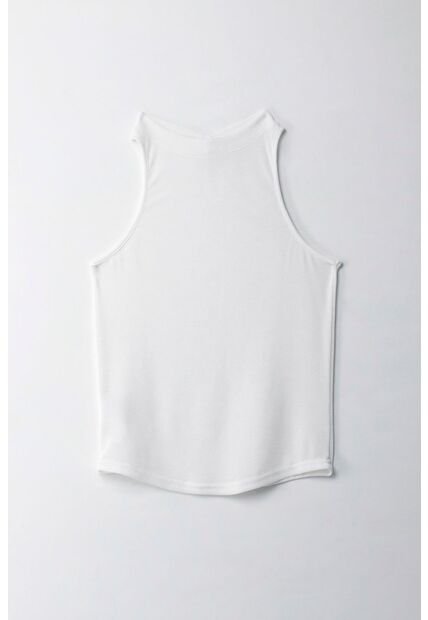 Tennis Camiseta En Tela Tejida Con Brillo Crudo Para Mujer