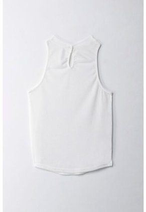 Tennis Camiseta En Tela Tejida Con Brillo Crudo Para Mujer