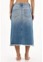 Falda Azul Denim Midi Para Mujer de Tennis