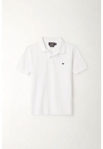 Polo Cuello Tejido Blanca Para Niño Tennis
