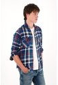 Tennis Camisa Manga Larga Con Diseño A Cuadros Multicolor Con Textura Lisa Para Hombre de Tennis