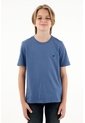 Camiseta Azul Cuello Redondo Para Niño de Tennis