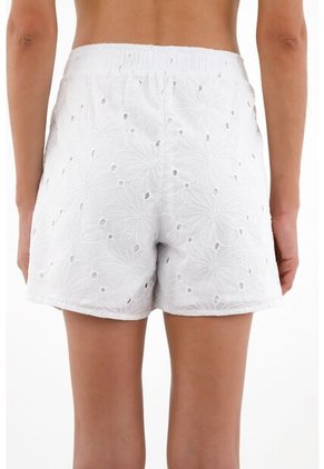 Tennis Bermuda En Ojalillo Blanca Para Mujer