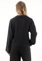 Tennis Camisa Negra Manga Larga 100% Lino Para Mujer de Tennis