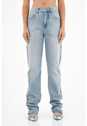 Tennis Jean Azul Con Apliques Metalicos Para Mujer