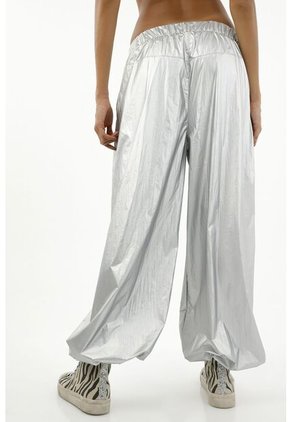 Pantalón Parachute Metalizado Para Mujer