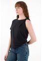 Tennis Camiseta Con Detalle Entorchado En Hombro Negra Para Mujer de Tennis
