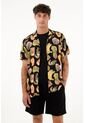 Camisa Tipo Bowling Estampada Para Hombre de Tennis