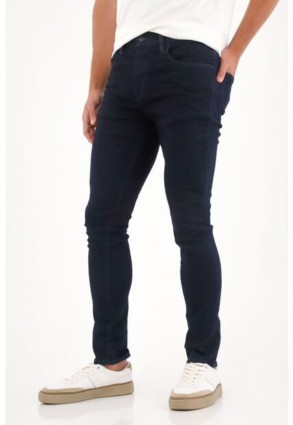 Tennis Jean Super Skinny De Tiro Medio Azul Para Hombre