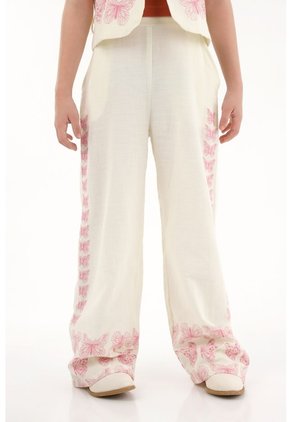 Pantalón Con Estampado De Mariposas Para Niña