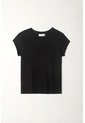 Tennis Camiseta Cuello Redondo Negra Para Mujer de Tennis