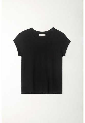 Tennis Camiseta Cuello Redondo Negra Para Mujer Tennis