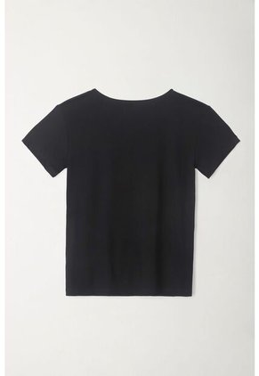 Tennis Camiseta Negra Cuello V Para Mujer