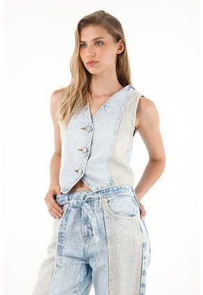 Tennis Chaleco Con Detalles En Malla Con Brillo Para Mujer