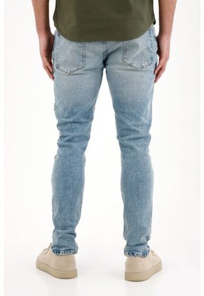 Tennis Jean Skinny Tiro Medio Azul Para Hombre
