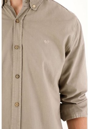 Tennis Camisa Manga Larga Con Raqueta Bordada Gris Para Hombre