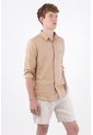 Tennis Bermuda Chino Con Textura Natural En Lino Beige Crudo Para Hombre de Tennis