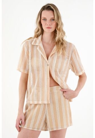 Bermuda Tejida Crudo Para Mujer Tennis