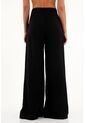 Pantalón Wide Leg Tiro Alto Negro Para Mujer de Tennis