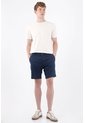 Tennis Bermuda Chino Fit Recto Con Bolsillos Diagonales De Lino Azul Marino Para Hombre de Tennis