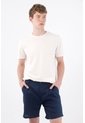 Tennis Bermuda Chino Fit Recto Con Bolsillos Diagonales De Lino Azul Marino Para Hombre de Tennis