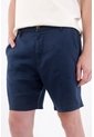 Tennis Bermuda Chino Fit Recto Con Bolsillos Diagonales De Lino Azul Marino Para Hombre de Tennis