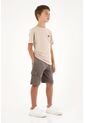 Bermuda Cargo Con Pretina Elástica Gris Para Niño de Tennis