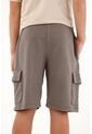 Bermuda Cargo Con Pretina Elástica Gris Para Niño de Tennis