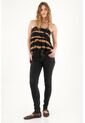 Tennis Jean Super Slim Negro Para Mujer de Tennis
