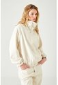 Tennis Chaqueta Relaxed Fit Con Cuello Alto Envolvente En Tejido Plano Crudo Para Mujer de Tennis