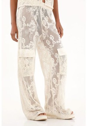 Tennis Pantalón Cargo Tipo Malla Con Bordados Para Mujer