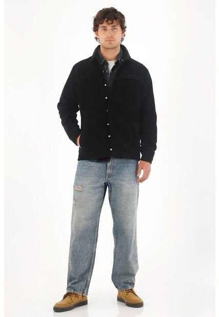 Tennis Chaqueta En Gamuza Sintética Negra Para Hombre