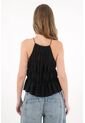 Tennis Camisa Cuello Halter Negra Para Mujer de Tennis