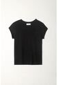 Tennis Camiseta Cuello Redondo Negra Para Mujer de Tennis