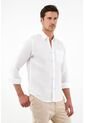 Tennis Camisa Blanca En Lino Para Hombre de Tennis