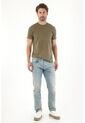 Tennis Jean Recto Con Arrugas 3D Azul Claro Para Hombre de Tennis
