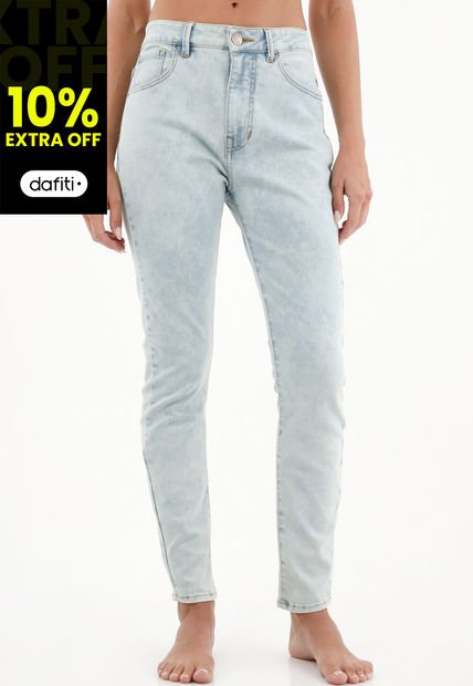 Jean Jegging De Tiro Alto Azul Claro Para Mujer