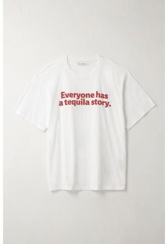 Tennis Camiseta Oversize Con Estampado Blanca Para Mujer Tennis