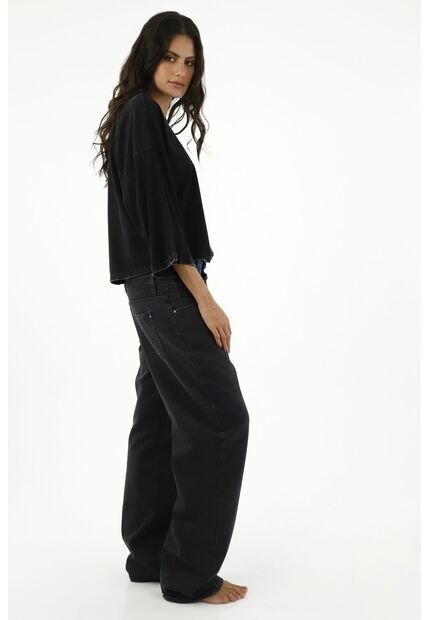 Camiseta Manga Larga Negra Para Mujer