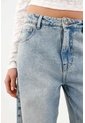 Tennis Jean Baggy Con Pierna Extra Amplia En Algodón Azul Claro Para Mujer de Tennis