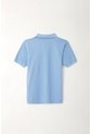 Polo Cuello Tejido Azul Para Niño de Tennis