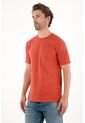 Tennis Camiseta Con Bolsillo De Parche Naranja Para Hombre de Tennis