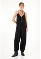 Tennis Overall Negro De Tiras Para Mujer de Tennis