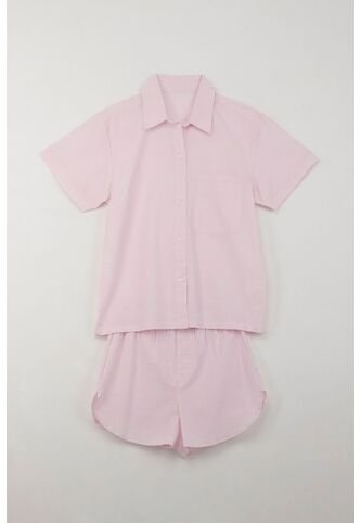 Tennis Pijama De Camisa Y Short Con Textura Para Mujer Tennis