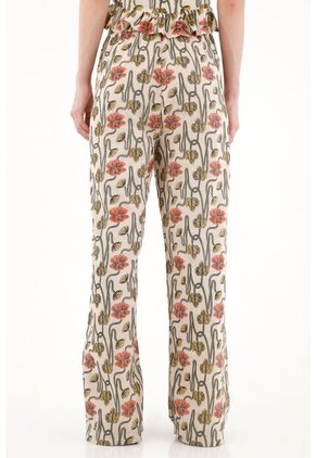 Tennis Pantalón Recto Con Estampado En Relieve Para Mujer