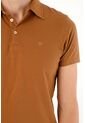 Tennis Polo Café Con Raqueta Bordada Para Hombre de Tennis