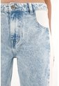 Tennis Jean Recto Tiro Medio Diseño Bicolor Para Mujer de Tennis