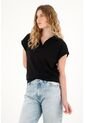 Tennis Camiseta Negra En Jersey Para Mujer de Tennis