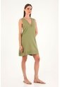 Vestido Verde Corto Silueta Tipo A Para Mujer de Tennis