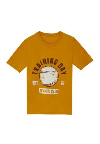 Camiseta Amarilla Con Estampado Para Niño Tennis